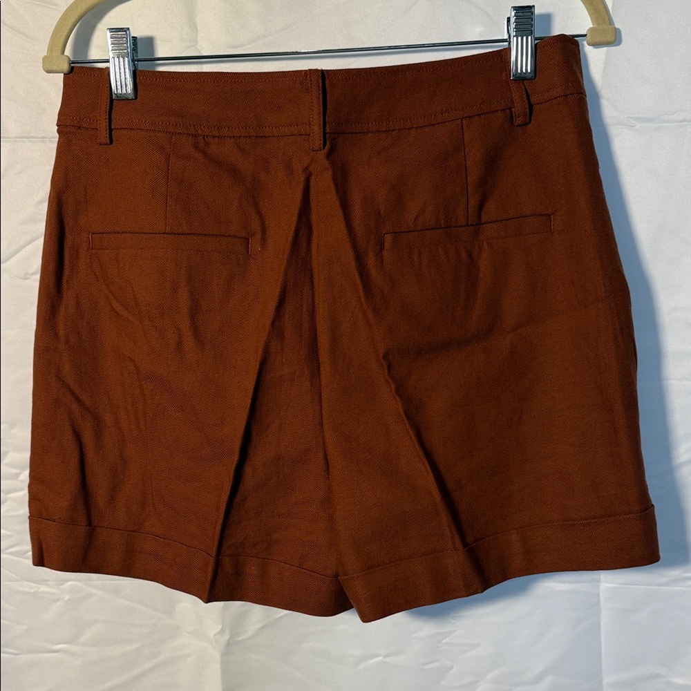 LOFT Rust Brown Tailored Cuffed Shorts - Picture 3 of 3